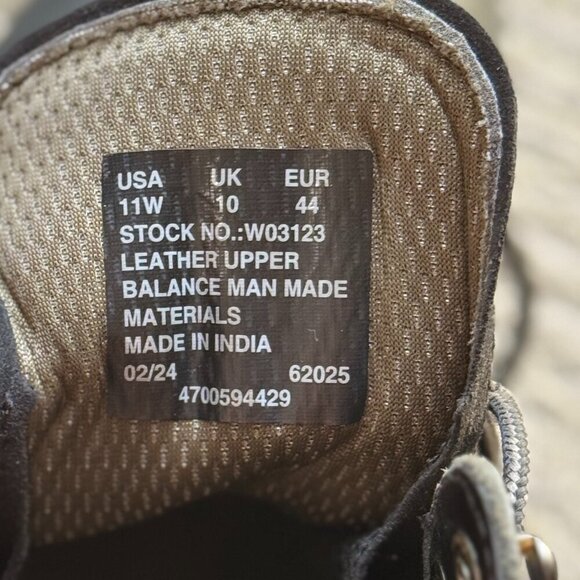 Wolverine Boots Men's Size 11 Black DuraShocks SR Direct-Attach Lined 6" Work - Picture 5 of 12